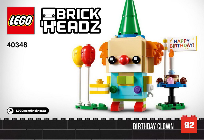 LEGO 40348 BrickHeadz Birthday Clown