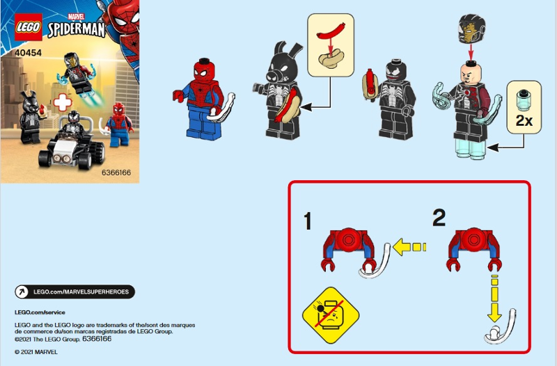 LEGO 40454 Super Heroes Spider-Man vs. Venom and Iron Venom Blister Pack