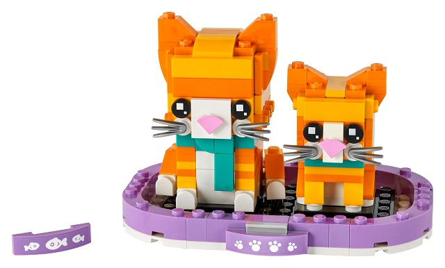 LEGO 40480 BrickHedz Ginger Tabby & Kitten