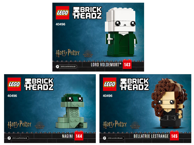 LEGO 40496 BrickHeadz Voldemort, Nagini & Bellatrix