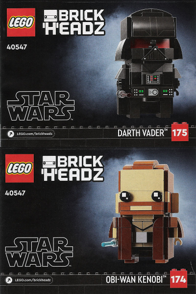 LEGO 40547 BrickHeadz Obi-Wan Kenobi & Darth Vader