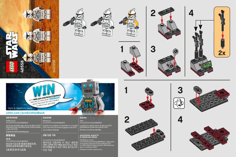 LEGO 40558 Star Wars Clone Trooper Command Station Blister pack