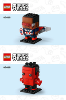 LEGO 40668 BrickHeadz Captain America & Red Hulk