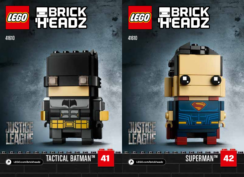 LEGO 41610 BrickHeadz Tactical Batman & Superman