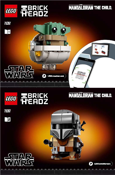 LEGO 75317 BrickHeadz The Mandalorian & The Child