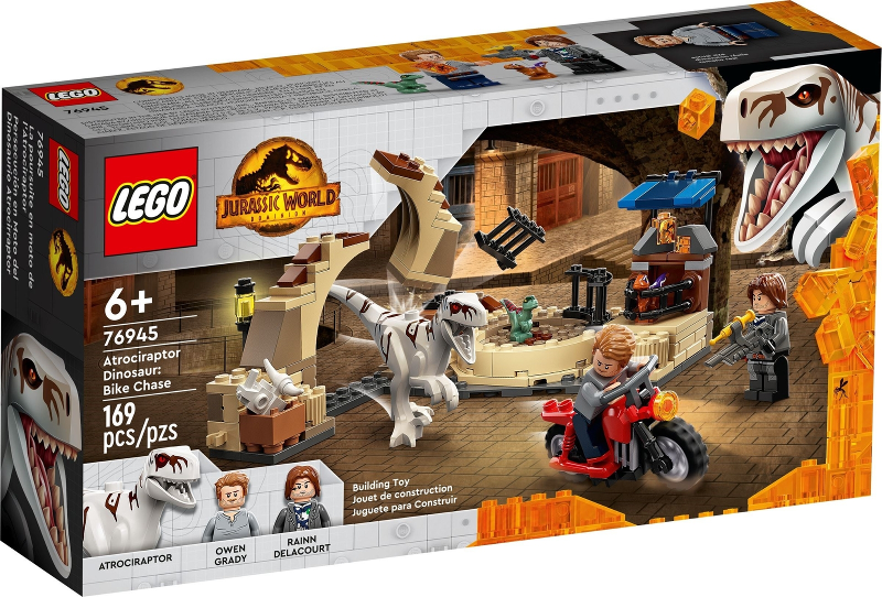 LEGO 76945 Jurassic World Atrociraptor Dinosaur: Bike Chase