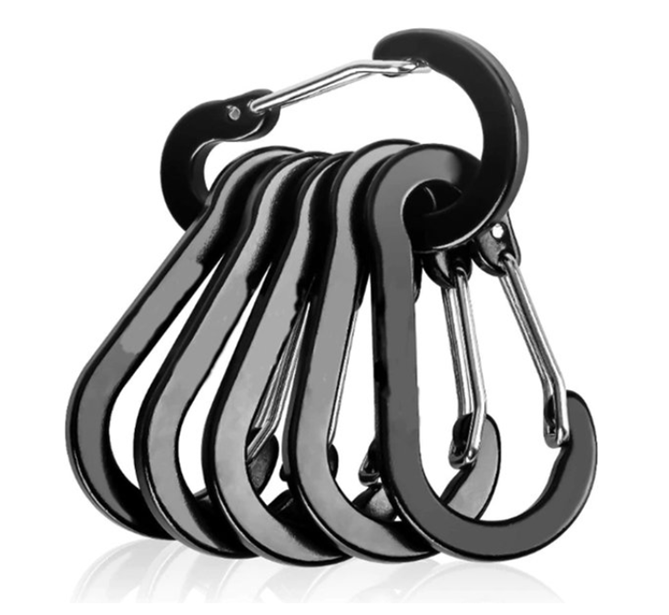 UNRL® Carabiners 6-Piece - Keychain Aluminium - Multi (49x26mm)