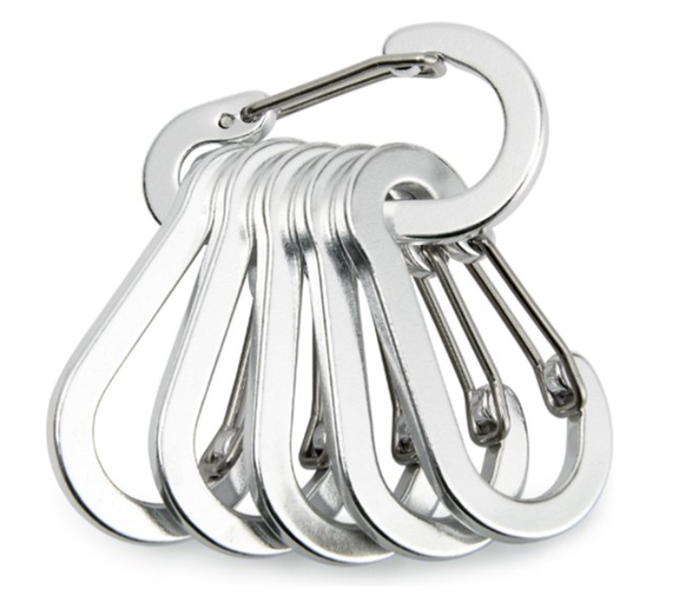 UNRL® Carabiners 6-Piece - Keychain Aluminium - Multi (49x26mm)